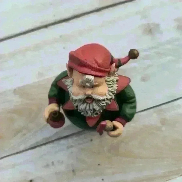 Vintage 90s Matrix Collections Santa Elf Bauble Christmas Ornament With Box - Picture 7 of 11
